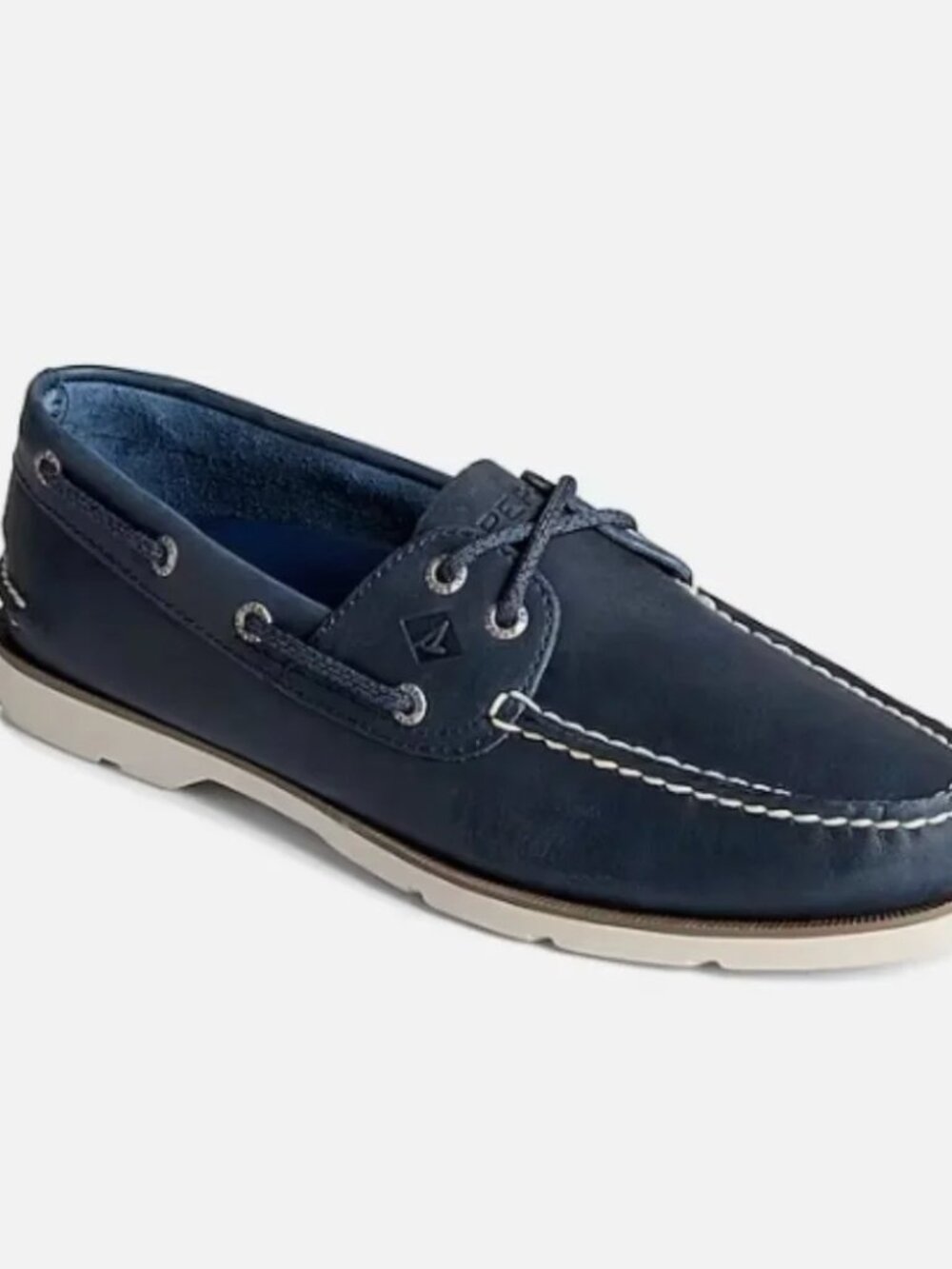 Sperry Leeward Boat Shoes Men’s 9 Navy Leather NWOT